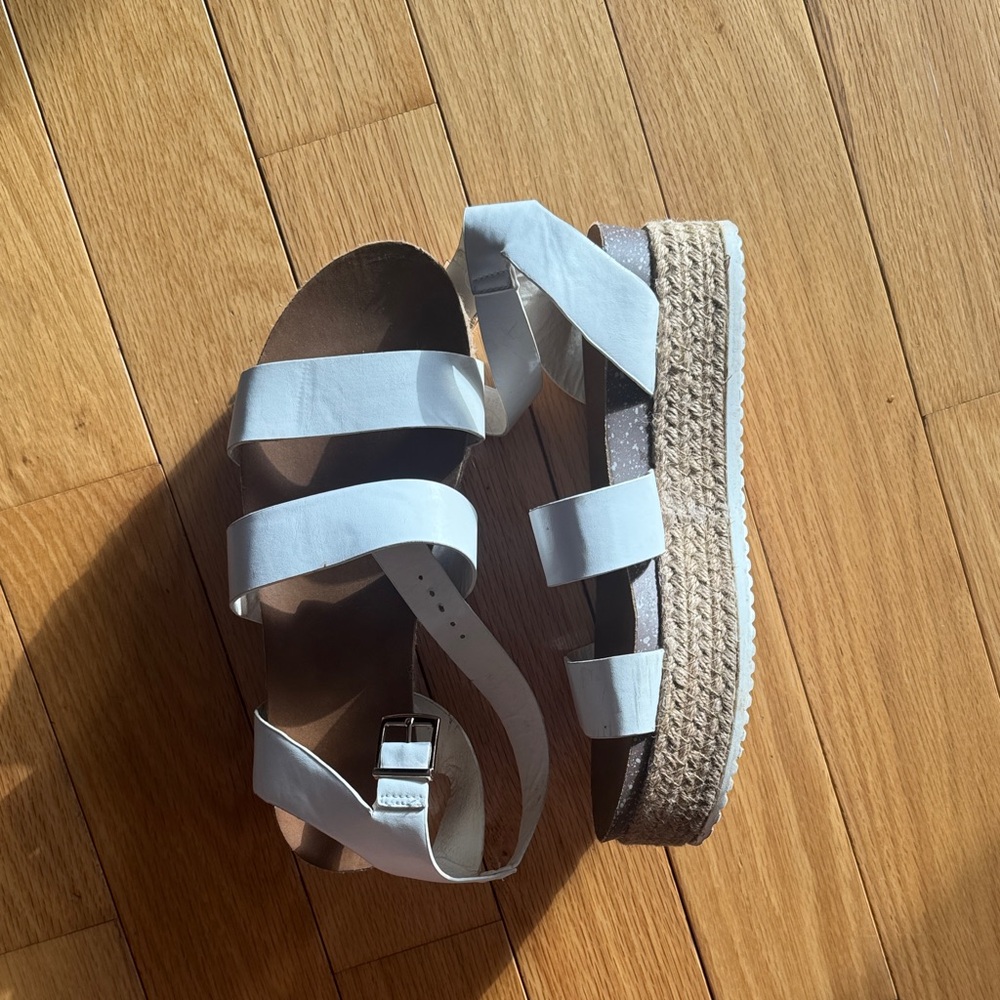 White sandals